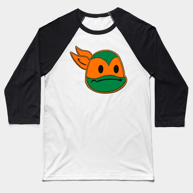 ROTTMNT Mikey Cookie Baseball T-Shirt by SassyTiger